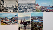 6 x HAMBURG Hafen Postkarten