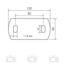  Ankerplatte Edelstahl Platte