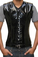 Weste korsett aus pvc lack - korsett,