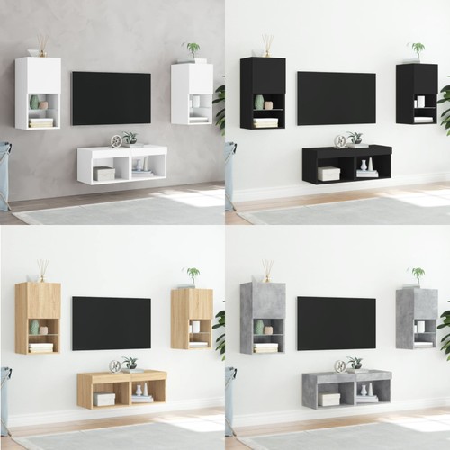 Wohnwand mit led beleuchtung - wohnwand,