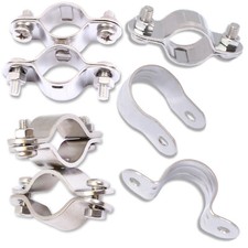 Rohrschellen U-Schelle Bügelschelle Doppelt m. Wirbel Single fest Edelstahl V2A 