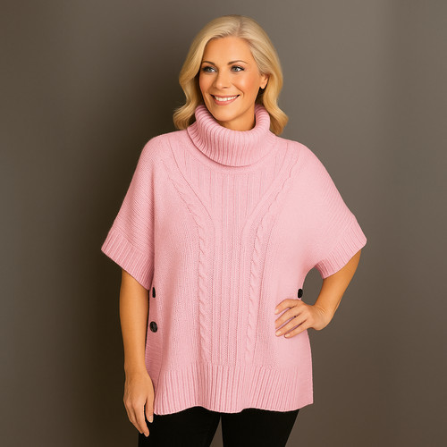 Grobstrick poncho pullover - poncho, /