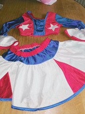 Tanz- Mariechen Karnevals Kostüm Blau Weiß rot gr.110,116