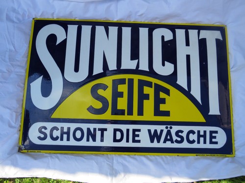 Emailleschild sunlicht seife - sunlicht,