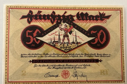Notgeld dortmund mark - dortmund, 50