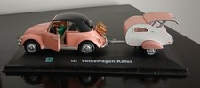 Modellautos 1:43 Hongwell Volkswagen VW Käfer Beetle + Wohnanhänger rosa