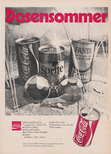 Original Werbung der 70er Jahre Coca Cola Fanta Sprite