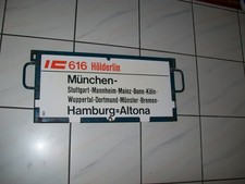 Deutsche Bahn DB Zuglaufschild