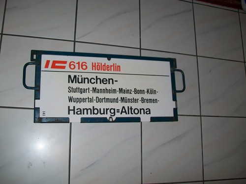Deutsche bahn zuglaufschild - db,