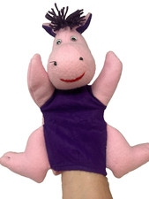 Handpuppe Drache - für Kindertheater - ca. 35 cm groß - für Erwachsenenhände