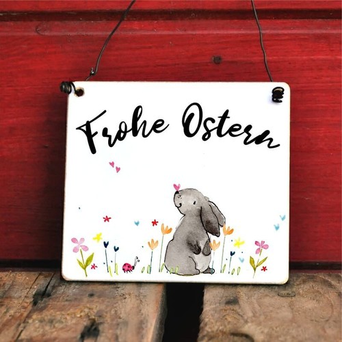 österliches schild frohe - schild,