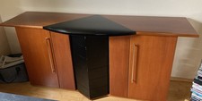 Sideboard Kirschbaum Furnier/schwarz 193x46/56x85 cm