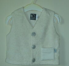 Hellbeige ärmellose Weste mit kleiner Tasche und 3 Knöpfen Gr. 68