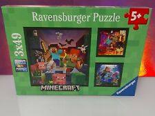 Ravensburger MINECRAFT Puzzle 3x49 teilig - NEU OVP - Puzzle Set 21 x 21 cm
