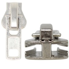 2x 8 mm Zipper für Kunststoff Krampenreißverschlüsse Schieber Ersatz Reparatur