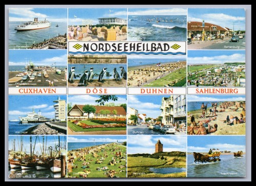 Ansichtskarte nordseeheilbad - ansichtskarte,