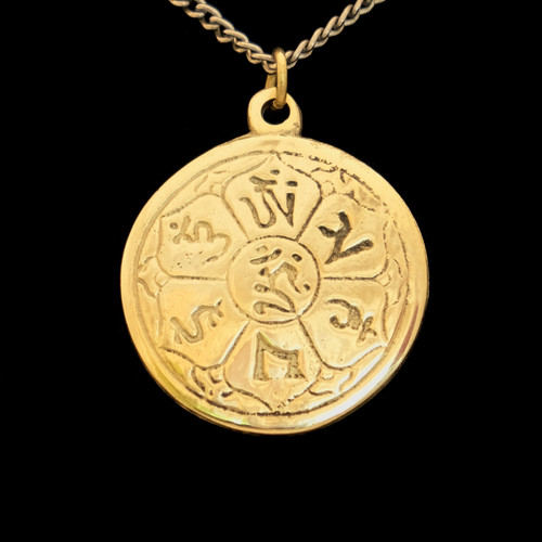 Buddhistischer anhänger gold - anhänger,