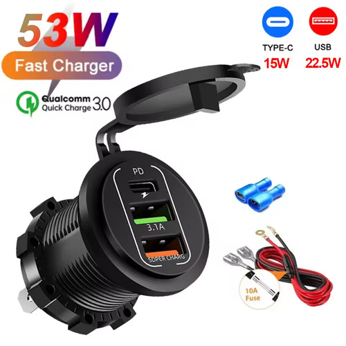 12v usb auto kfz - 12v, qc
