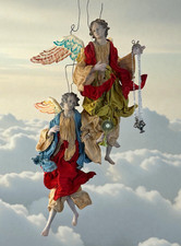 Paar Engel Himmlische 29Cm