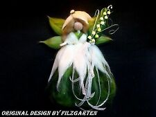 *FILZGARTEN* MAIGLÖCKCHEN-FEE ELFE Jahreszeitentisch MÄRCHENWOLLE DEKO WALDORF