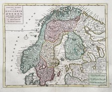 Scandinavia Skandinavien Norwegen Schweden Finnland map Karte Tirion 1754