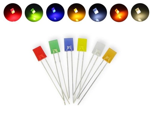 Led 2x5mm rechteckig - rechteckig, flach