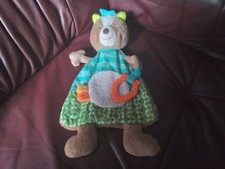 Topolino Topomini Schmusetuch Kuscheltuch Fuchs Dachs Blau Grün + Zahnungshilfe