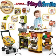 SUPERMARKT XL SHOP SPIELZEUGKASSE EINKAUFEN KAUFMANNSLADEN WARENKORB+WAREN KLÄNG