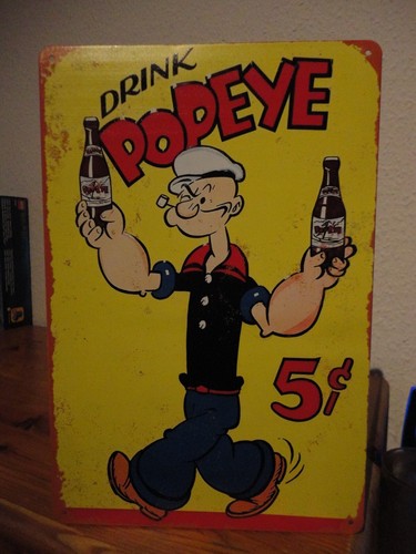 Blechschild alte popeye - blechschild,