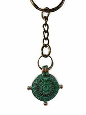 Schlüsselanhänger alter Kompass 12,5 x 3 cm Ring 3 cm Ø Anhänger Deko GDB C95