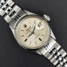 Rolex Oyster Perpetual Lady Date 6517 26mm guter Zustand Stahl Stahl X2