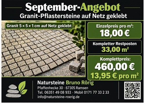 Granitpflaster - 33, qm