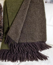 Wolldecke Plaid 140x200cm Wohndecke   100%Wolle  Schurwolle Double Face