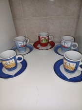 Seltmann Weiden Espressotassen , 5 Stück, Bunt, mit Untertassen ,wunderschön