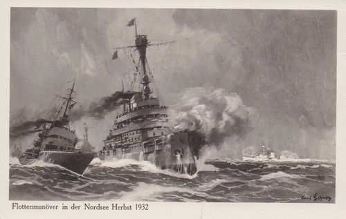 Marine flotenmanöver in - ak,
