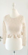 Shirt Spitzenshirt H&M beige