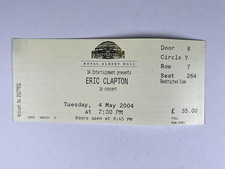 Eric Clapton Ticket Royal Albert Hall London Original Tuesday 4th Mai 2004