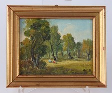 Waldwiese mit Personenstaffage