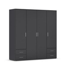 Drehtürenschrank - grau