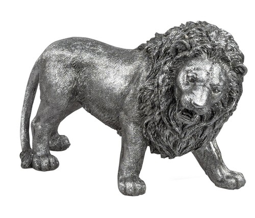 Deko löwe katze silber - deko,