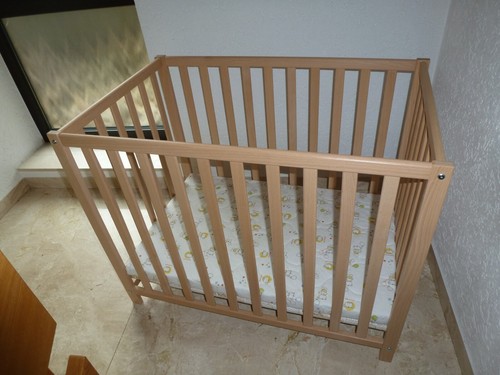 Babybett echtholz mit - babybett,