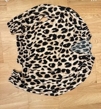 Damen Bluse Leo Crop Top