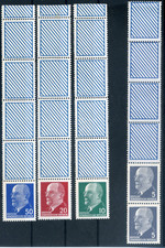 Ulbricht DDR 845, 846, 848, 937 Rollenmarken mit 4,5 Leerfeldern !!!