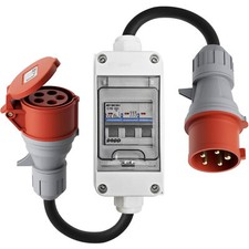CEE Adapter Starkstrom 32A Stecker auf 16A Kupplung mit Leitungsschutzschalter