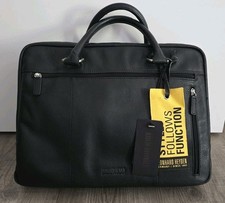LEONHARD HEYDEN Berlin Laptop-/Umhängetasche Echtleder Schwarz *wie neu* NP 199€