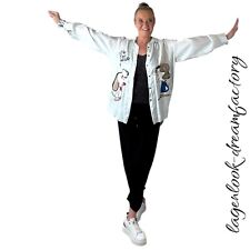 Lagenlook Long-Blusen-Jacke -Tunika-Bluse Comic mint  Satin 38 40 42 44 46