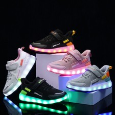 LED Leuchtende USB Aufladen Leuchtschuhe Jungen Turnschuhe Blinkschuhe