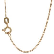 1,1 mm 585-14 Karat Gold Halskette Panzerkette massiv Gold hochwertige Goldkette