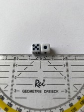 2x Mini Würfel Länge 7mm 0,7cm
