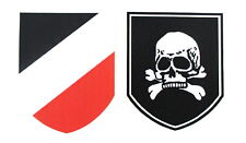 Helmabzeichen Stahlhelm Abziehbild Wasserlöslich Decal Wehrmacht Werwolf